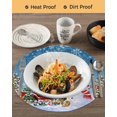 thumbnail image 3 of 15 Inch Round Placemats Set of 4, Blue Snowman Christmas Non Slip Heat Insulation PP Table Mats, Snowflake Red Truck Xmas Tree Gifts Washable Place Mats for Kitchen Dining Party Table Decor, 3 of 7