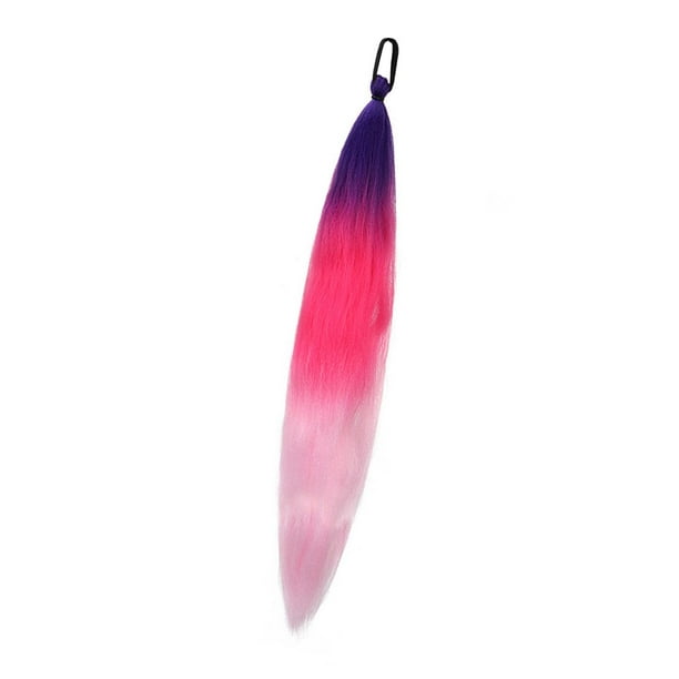 Peluca de cola de caballo con banda elástica para el cabello, extensión de cabello con maquillaje suave y estilo C25
