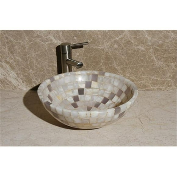 Allstone L-Vmr-Ss-16Wl Mosaic Vessel, Polished
