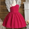 thumbnail image 5 of XASZHN Robe d'Été pour Filles Robe de Concours pour Enfant Fille Robe de Fête Nœud Sans Manches Robe Longue Robes Rose Vif 4-5 Ans Robe d'Été Décontractée pour Enfants, 5 of 5