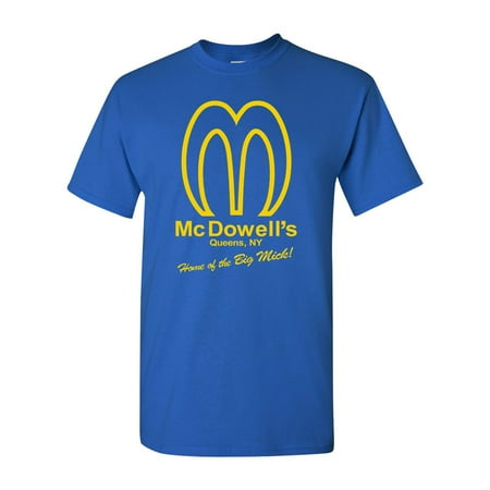 McDowell's Restaurant Queens NY Funny Parody Adult DT T-Shirt Tee