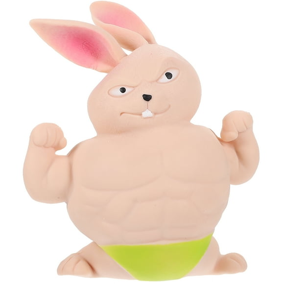 KAKOWELY Juguete de conejo para apretar, juguete elástico divertido con forma de conejo, juguete de descompresión, juguete para apretar