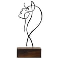 thumbnail image 1 of Shisuyan Desktop Metal Line Figure Abstract Minimalist Female Statue Ornament for Office, 1 of 8