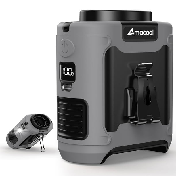 Ventilador de cintura AMACOOL portátil con clip, 10000 mAh, recargable