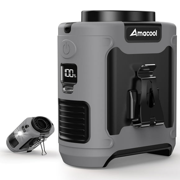 Ventilador de cintura AMACOOL portátil con clip, 10000 mAh, recargable