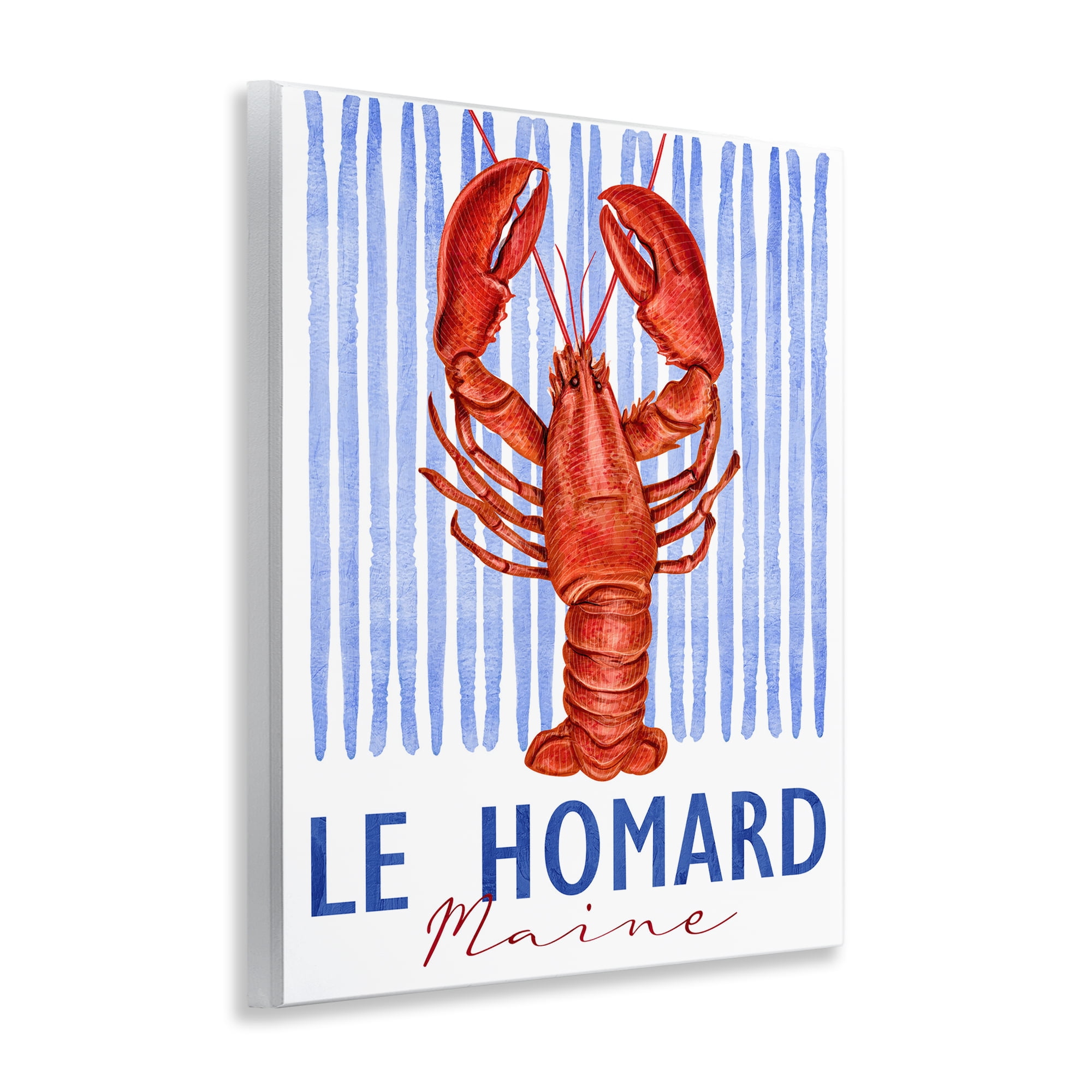 Stupell Industries Le Homard Nautical Stripes Wall Plaque Art, design by Kim Allen
