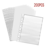 200Pcs Sheet Protectors, EEEkit 8.2 x 12in Clear Binders Document Protectors Sleeves Fit for A4 Letter Size