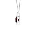 thumbnail image 2 of Angara Necklace - Natural Garnet Pendant Necklace in Platinum for Women (Size-5mm) | January Birthstone Jewelry, Birthday, Anniversary, Christmas, Jewelry Gift for Women, 2 of 8