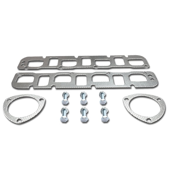 DNA Motoring GKTSET-DR06-57L-LT For 2006 to 2019 Dodge Ram Truck 5.7L V8 Aluminum Exhaust Manifold Header Gasket Set 07 08 09 10 11 12 13 14 15 16 17 18