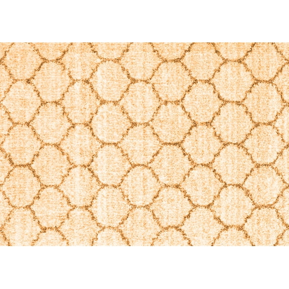 Ahgly Company Indoor Rectangle Trellis Orange Contemporary Area Rugs, 3' x 5'