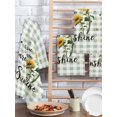 thumbnail image 2 of Sunflowers Farmhouse Kitchen Dish Towels for Drying Dishes Set of 2, Sage Green Plaid Pastoral Rustic Waffle Weave Microfiber Hand Tea Bathroom Towels Quick Dry & Absorbent Towel 15.7x23.6, 2 of 7