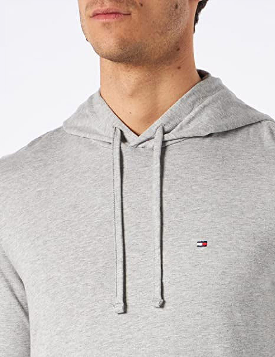 Men's Tommy Hilfiger 09T3212 Cotton Classics Lightweight Pull Over Hoodie  (Grey Heather XL)
