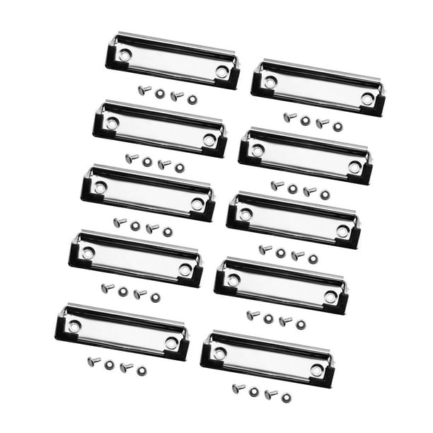 10 Pieces Mountable Clipboard Clips Lightweight with Rubber Grip