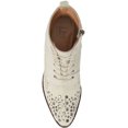 thumbnail image 5 of Lust For Life Portland Boot White Leather Lace Up Pointed Toe Combat Ankle Boot (9), 5 of 6