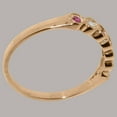 thumbnail image 4 of LBG British Made 18k Rose Gold Cubic Zirconia & Natural Ruby Womens Promise Ring - 33 size options - Size 10.5, 4 of 9