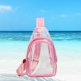 thumbnail image 1 of Mochila Transparente de PVC Salvador Tipo Bandolera Rosa, 1 of 10