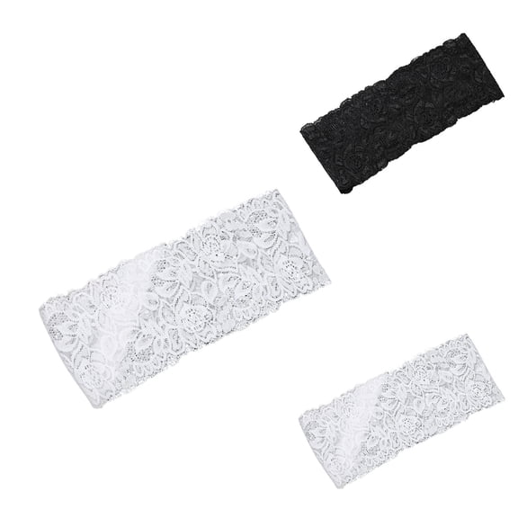 Headbands for Women, VLOOCKLW Tie Adjustable Knit Hippie Bandana Headband, Soft Breathable Bohemian Hair Scarf Hair Accessories Head Wrap Black
