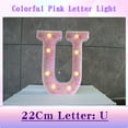 thumbnail image 1 of LED Alphabet Light Up Letters | 8.66" Tall | Battery Operated | Wall Mountable | Colorful Decorative Lighting | Home, Party, Event Decor | Portable Plastic Letters | Retro Style | ABS+, 1 of 3