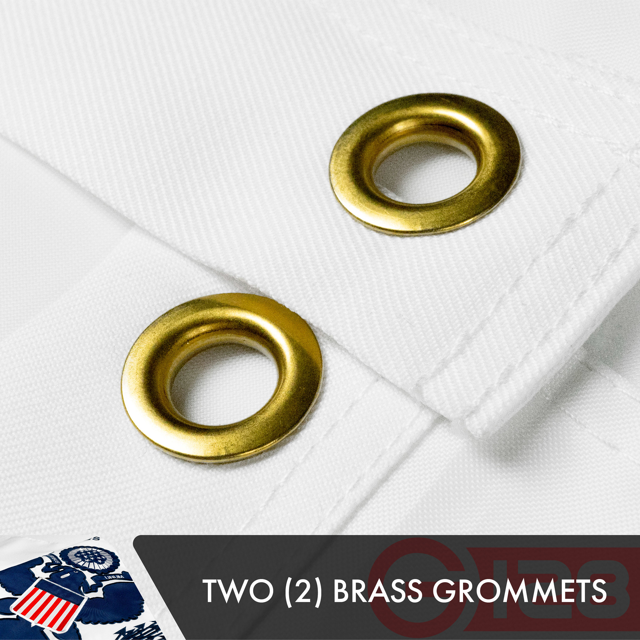 G128 - US Coast Guard Flag Double Sided 210D Embroidered 3x5 ft Flag with Brass Grommets