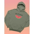 thumbnail image 3 of Buon Ferragosto! Cute Watermelon Hoodie Women -Image by Shutterstock, Female 4X-Large, 3 of 4