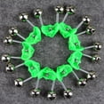 thumbnail image 2 of Wosthever Campanas en gemelas, alarmas de mordedura de pesca, pesca nocturna al aire libre, pinzas de punta de varilla de Metal sensibles Pescar Verde, 2 of 6