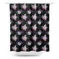 thumbnail image 1 of S4Sassy Black Leaves & Anemone Floral Bathroom Decor Shower Waterproof Curtain Drapes Resistant-60 x 70 Inch, 1 of 6