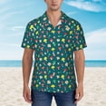 thumbnail image 4 of Lsque Mushrooms pattern Hawaiian Shirt for Men, Unisex Summer Beach Casual Short Sleeve Button Down Shirts-XX-Large, 4 of 9