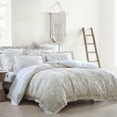 thumbnail image 2 of Levtex Home - Kimbell Duvet Set - Full/Queen Duvet Cover + Two Standard Pillow Cases - Cream and Taupe - Floral Jacquard - Duvet (90 x 94in.) and Pillow Case (26 x 20in.) - Cotton, 2 of 5