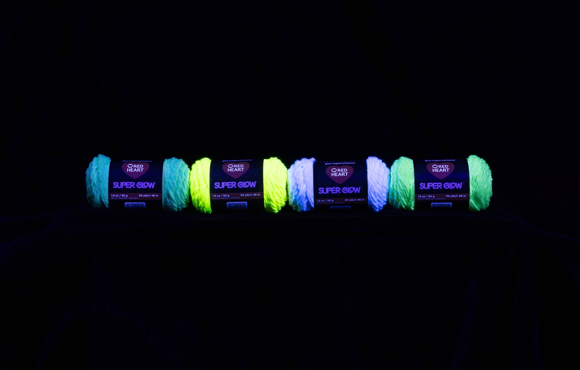 Red Heart® Super Glow™ #4 Polyester Yarn, Glow worm green 1.8oz/50g 50yd (3 Pk)