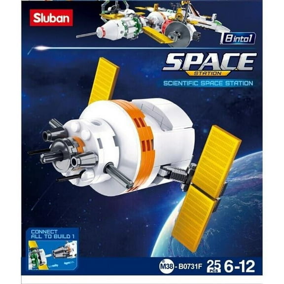 Sluban 731F SPACE - Scientific Space Station Building Brick Kit (65pcs)