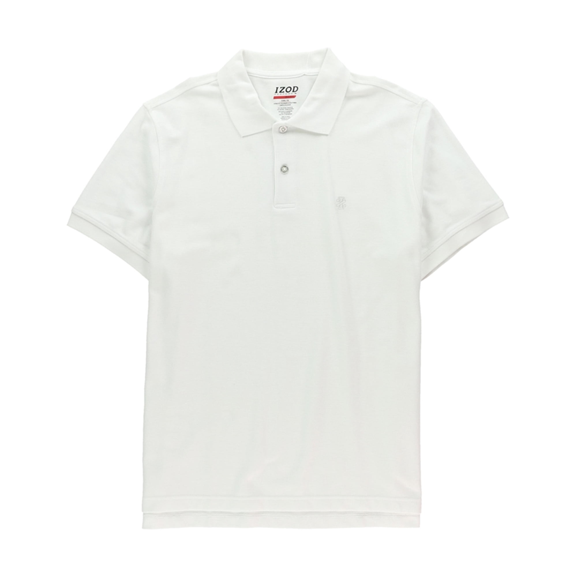 IZOD Mens Logo Rugby Polo Shirt, white 