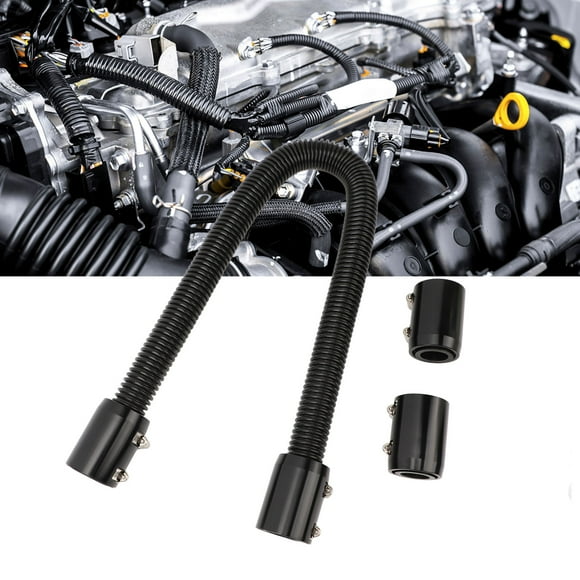 Stainless Steel Flexible Radiator Hose Kit, Efficient Cooling Leakproof Flexible Radiator Hose Stainless Steel Universal Water Hoses Adapter, 36in Length Coolant Radiator Hose Kit