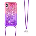 thumbnail image 3 of Funda para iPhone X/iPhone XS Brillantina Líquida Divertida Reluciente y con Cristales en Movimiento Cuerpo Cruzado con Cordón Ajustable, 3 of 5