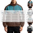 thumbnail image 3 of Turilly Plus Size Mens Retro Color Block Track Jacket Full Zip Stand Collar Casual Sports Windbreaker for Spring Fall, 3 of 9