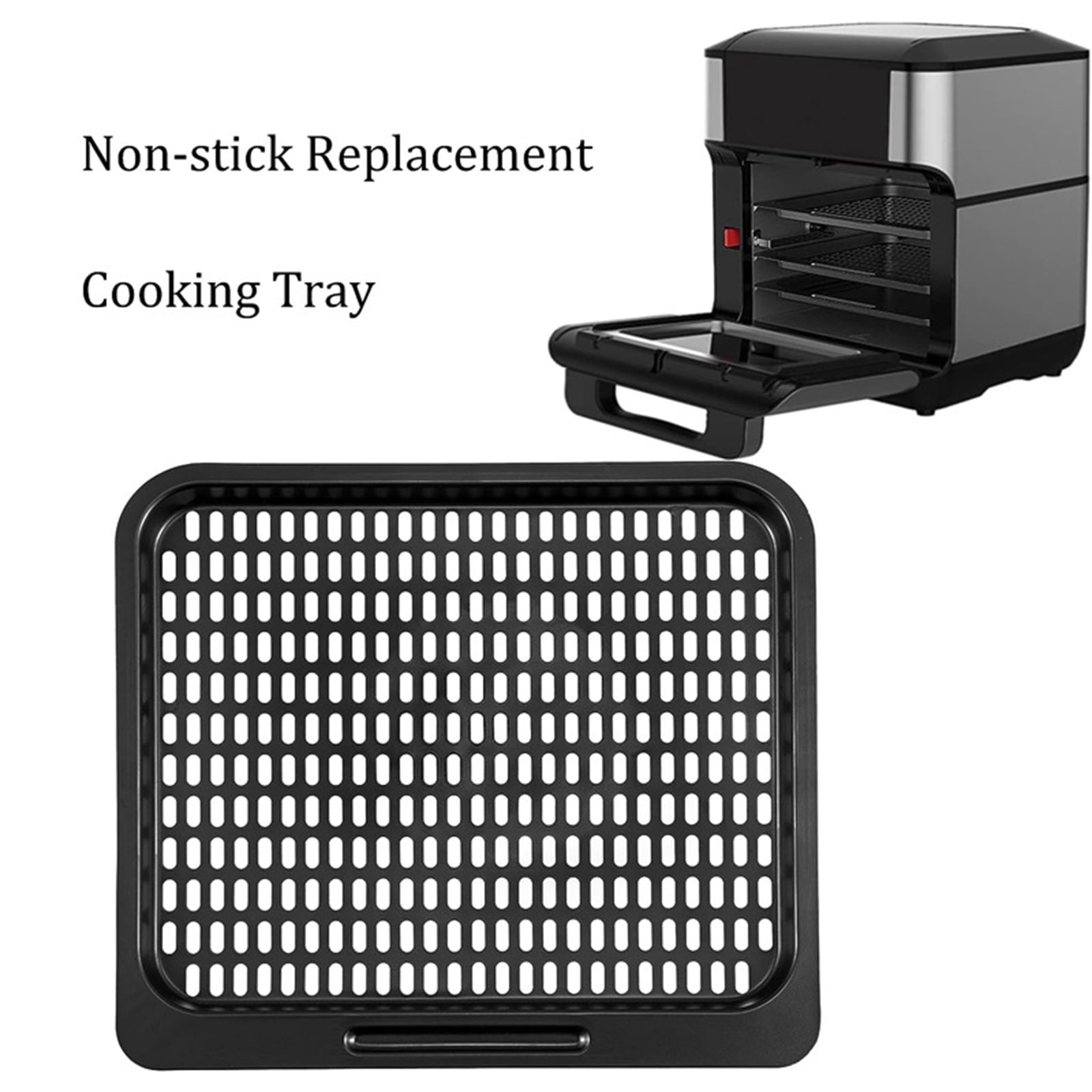 UNTERING 2Pcs Convenient Air Replacement Tray Easy to Cooking Nonstick Baking Square Oven Cooking Rack Kitchen
