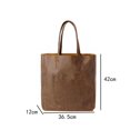 thumbnail image 4 of Milageto Commuting Tote Bag PU Leather Shoulder Bag for Commuting Travel Birthday Gift Light Brown, 4 of 8