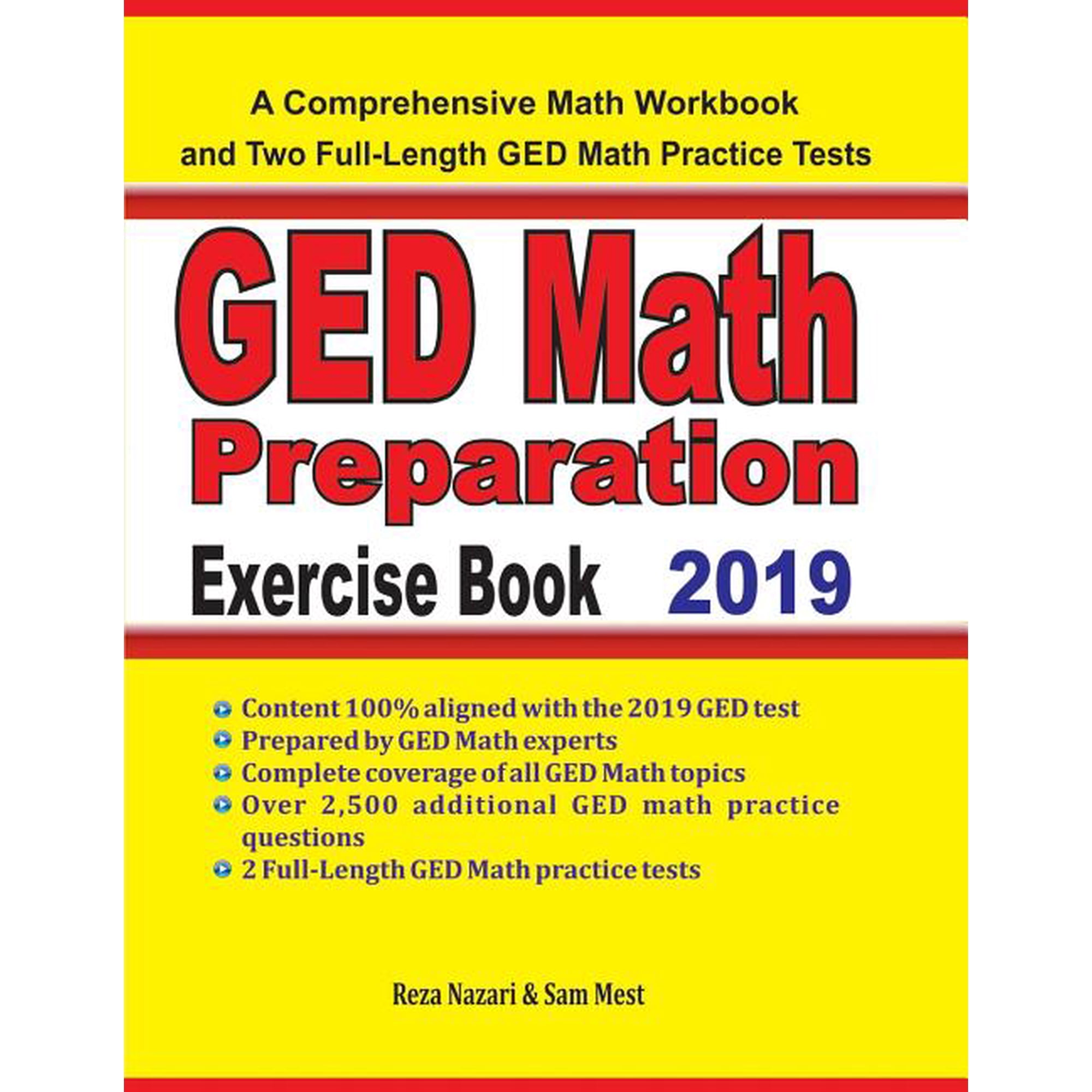GED Math Preparation Exercise Book: A Comprehensive Math Workbook and Two Full-Length GED Math Practice Tests