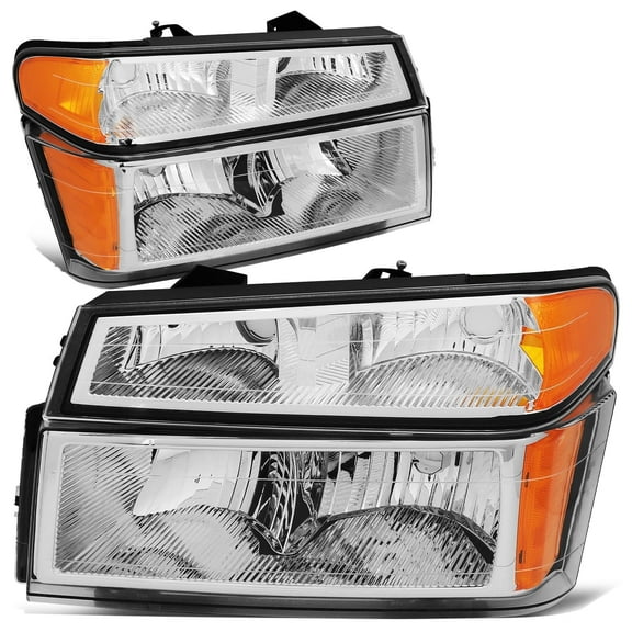 DNA Motoring For 04-12 Colorado Canyon Chrome Amber Corner Headlight Bumper Parking Lamps Pair