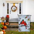 thumbnail image 3 of Winter Garden Flag for Outdoor Snow-covered Trees Durable Garden Decor for Outdoor - 28x40 Inch Cute Birds Evergreen Tree Winter Scene Washable Garden Decor for Outdoor for Farmhouse Yard Lawn, 3 of 6