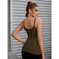 thumbnail image 2 of DARING DIVA Women's Slim Adjustable Straps Tummy Control Shapewear Camisoles Brown L, 2 of 6