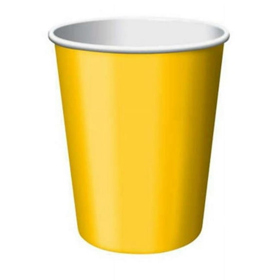 Group  9 oz Hot & Cold Cups, Yellow - 8 per Case - Case of 12