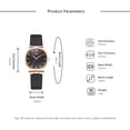 thumbnail image 4 of PVCS Montres Femmes Ensemble Bracelet Fleurs Montre Bracelet Décontractée Cuir Quartz, 4 of 4