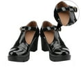 thumbnail image 3 of Gymnture Mary T-Strap Chunky Platform Pumps Round Toe Dress Shoes with Buckle, 3 of 10