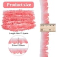 thumbnail image 2 of 16m Organza Lace Edge Trim 25mm Light Coral Ruffle Trim Ribbon Organza Gradient Ruffles Lace Ribbon Vintage Pleated Tulle Fabric Trim, 2 of 7