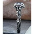 thumbnail image 2 of Anillo de aleación de piedra lunar Brillar anillo de dedo de moda regalo M, 2 of 5