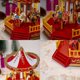 thumbnail image 5 of Carrusel grande de Navidad, música eléctrica, adornos navideños brillantes, decoraciones de regalo, 5 of 5