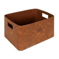 thumbnail image 3 of Canadiana Leather Storage Bin, 3 of 4