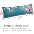 thumbnail image 3 of Cherry Blossoms Body Pillow Cover Pink Flowers Plum Branch Cherry Blossom Flower Long Pillow Case Protector with Zipper Decorative Soft Rectangle Bed Pillowcases for Bedroom,Couch 20"x54",Teal, 3 of 6