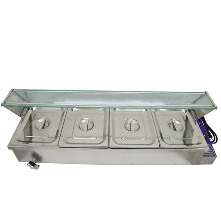 4*1/2 Pots Food Warm Heat Preservation Equipment Plus Deep Pots Commercial 110V