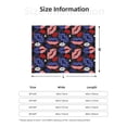 thumbnail image 5 of Rozeui American With Lips for Flannel Blanket, Soft Fuzzy Plush King Blanket for Winter, Thick and Warm All-Season Bed Throw-50"x40", 5 of 6